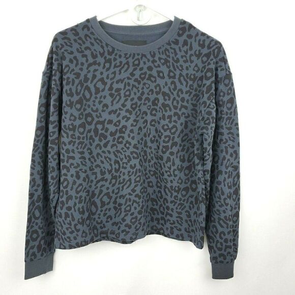 Victoria’s Secret Victoria Sport Gray Leopard Print Pullover Sweatshirt sz XS - Picture 1 of 5